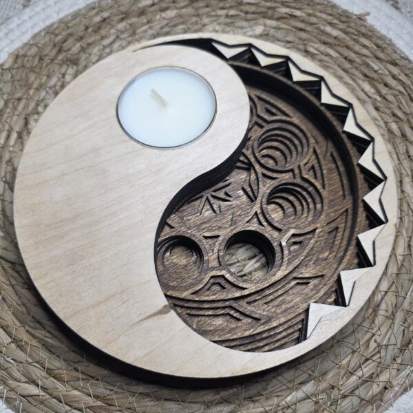 Porta candela Yin Yang