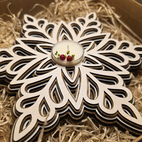 Portacandela Fiocco di neve