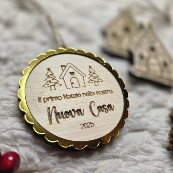 Pallina di natale 🏠 dettagli oro